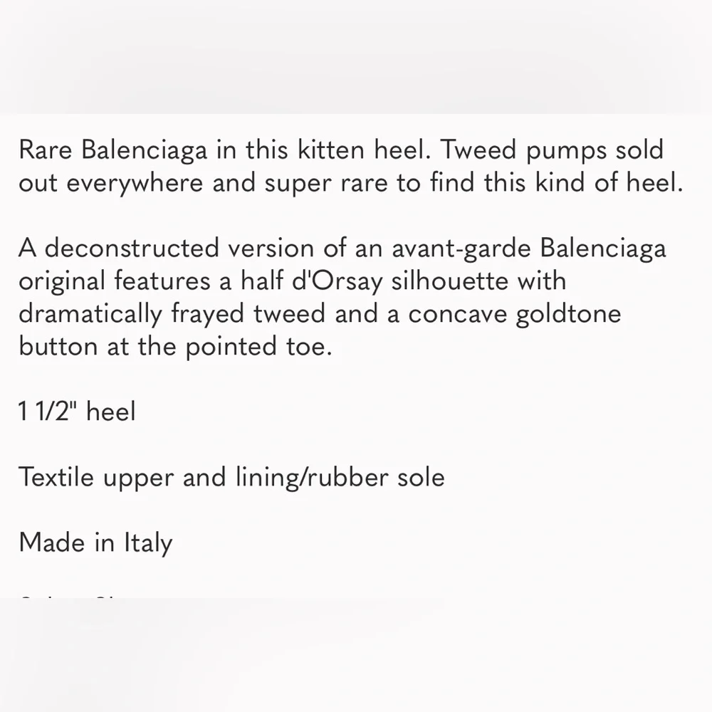 Balenciaga Black and White Heels with Tweed Design - Picture 13 of 14